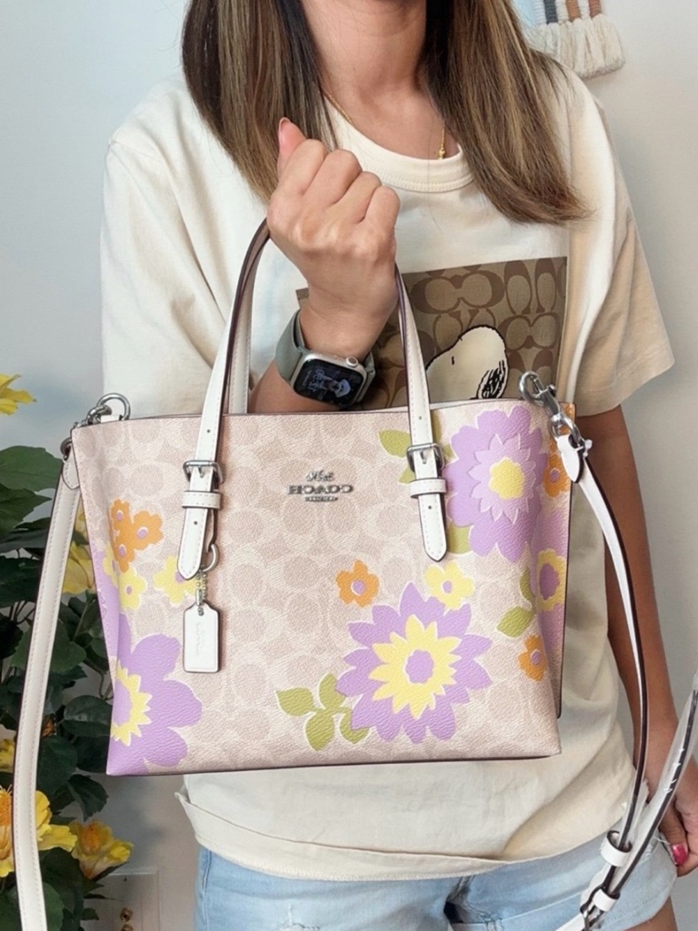 Coach floral design handbag